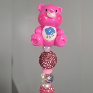 Grumpy Bear Pencil Case from The Care Bears, Pink. Handmade.